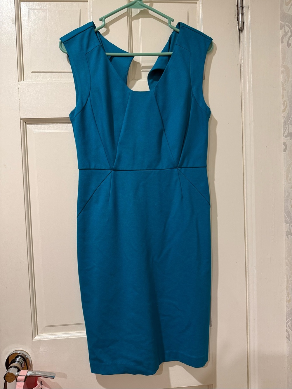 Ann Taylor Teal Sheath Dress - Sleek Women's Work Dress